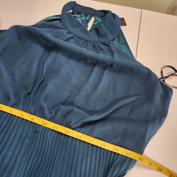 City Chic Womens Honour Pleated  Maxi Dress Plus Size 16 Emerald Green Gown NWT - Picture 13 of 14